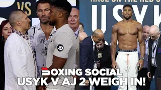 INTENSE! Oleksandr Usyk & Anthony Joshua WON'T MOVE In Tense Weigh In &  Face-0ff! | Usyk-Joshua 2