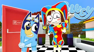 BLUEY conoce a POMNI de THE AMAZING DIGITAL CIRCUS | Las Aventuras de BLUEY en Minecraft!