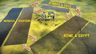 Battle of 3 Armies: Zombies & Orcs - Rome & Egypt - Spartans & Mongols - UEBS 2