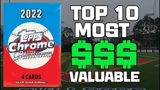 TOP 10 MOST VALUABLE CARDS IN 2022 TOPPS CHROME PLATINUM ANNIVERSARY
