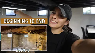 DIY Basement Makeover from Beginning to End | Painting Basement Ceiling | Painting Basement Walls