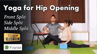 30 Minutes Intermediate Yoga For Hip Opening | Front Split - Side Split - Middle Split | Yograja