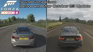 Forza Horizon 4 - BMW M4 GTS Sound Comparison - Before and After October 23 Update