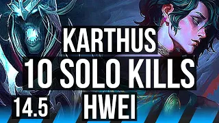 KARTHUS vs HWEI (MID) | 10 solo kills, 2500+ games | KR Master | 14.5