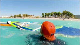 4K  Windsurfing Rhodes  18 juli 2022 Gopro Max fixed view