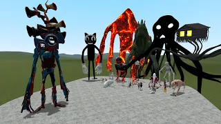 EVERY SIREN HEAD COMBINED VS TREVOR HENDERSON CREATURES!! Garry's Mod Sandbox [Trevor Henderson]