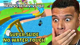 👑New Vs Beta V. Vs Old Version No Water Touch Super Slide Stumble Guys No Water Touch Super Slide