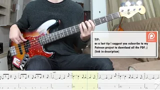 Tears For Fears - Everybody Wants To Rule The World BASS COVER + PLAY ALONG TAB + SCORE PDF