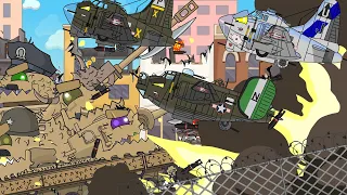 Bombing monsters. Cartoons about tanks