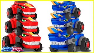 Dinocore Cartoon | Stackable Hot and Cold Super Cars | The Good Dinosaur | Kids Movies 2024