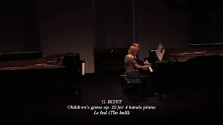 Duo Granat plays G. BIZET Children's game op.22 for 4 hands piano - - Le bal (The ball)