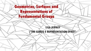 “THE GENUS 2 REPRESENTATION SPACE”--Lisa Jeffrey