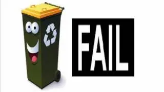 insane attempt to jump in a wheelie bin = epic fail (WTF)