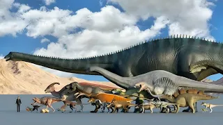 Dinosaur Size Comparison | 3d AnimationComparison | Real Scale Comparison (60FPS)