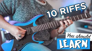 These 10 RIFFS Will Make You A BETTER Player (Easy To Hard + TABS)