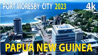 Port Moresby City , Papua New Guinea 4K By Drone 2023