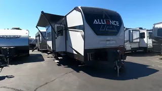 2023 Alliance RV Valor 31T13 Toy Hauler! With all the luxurious of a 5th wheel in a travel trailer!