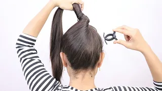 Small Claw Clip / High Bun Hairstyle Using Small Clutcher Pin / Hairstyle for Everyday