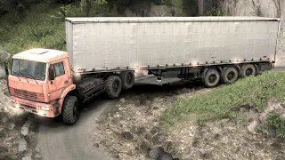 Spintires: Truck 6522 Trailer Uphill  The Hill Map