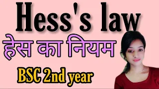 Hess's law in hindi,BSC 2nd year physical chemistry notes knowledge ADDA notes in hindi