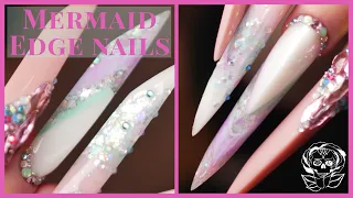 Mermaid Inspired Extreme Edge Nails