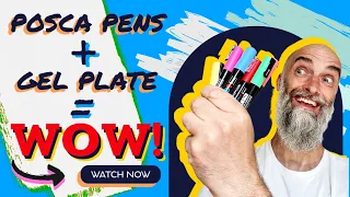 Posca Paint Pens on a Gel Plate