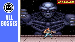 Contra III The Alien Wars (SNES) - All Bosses - (No Damage)