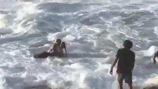 Pro-Surfer Rescues Woman From High Surf In Hawaii