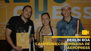 Derlin Roa Campeona Colombiana de Aeropress 2019
