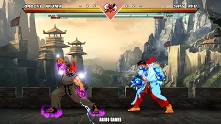 AKUMA OROCHI VS SHIN RYU! EPIC ARINO GAMES COMBAT!