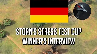 AoE 4 | Storrn's Stress Test Cup Finals | Matiz vs StriKeR Winner's Interview