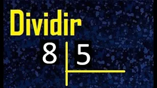 dividir 8 entre 5