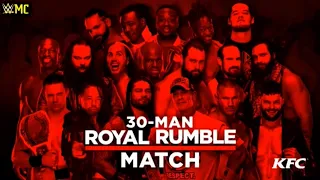 WWE Royal Rumble 2018 Official Match Card HD