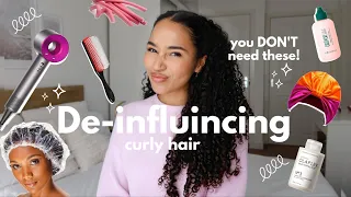 15 THINGS YOU DON'T NEED FOR LONG HEALTHY CURLY HAIR! | DE-INFLUENCING (TIKTOK TREND)