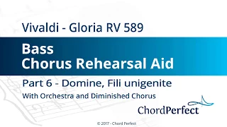 Vivaldi's Gloria Part 6 - Domine, Fili unigenite - Bass Chorus Rehearsal Aid