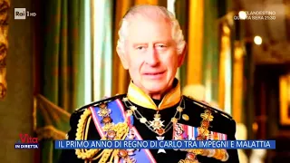 Il primo anno di regno di Carlo tra impegni e malattia - La Vita in diretta 06/05/2024