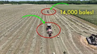 5 Balers Make 14,000 Bales Effortlessly