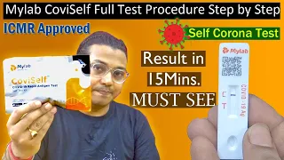 How To Use Mylab CoviSelf Covid-19 Rapid Antigen Test Kit ? Instant Home Corona Test in 15 Minutes