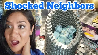 SHOCKED NEIGHBORS Playing The High Limit Coin Pusher