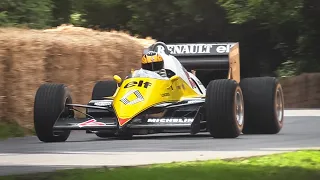 1983 Renault RE40 F1 in action: Accelerations & 1.5 Twin-Turbo V6 Sound!