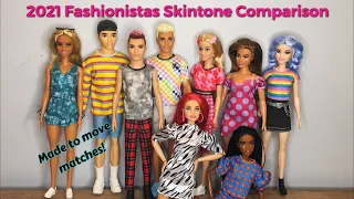 2021 Barbie Fashionistas Skintone Matches