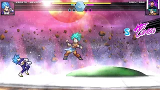 Dragon Ball Z Super Mugen V3 Vegeta ssb vs Goku ssb