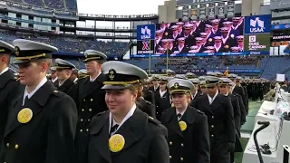 USNA Naval Academy March On at 2023 Army-Navy Game at Gillette Stadium