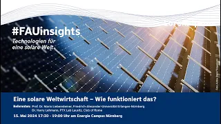 Eine solare Weltwirtschaft – Wie funktioniert das?