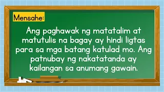 MELC-BASED Week 29 Day 3-Kindergarten | Paghawak ng Matatalim at Matutulis na Bagay