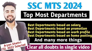 SSC MTS 2024 | top most departments | based on salary promotion work profile home posting and more