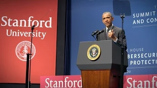 President Obama addresses cybersecurity summit at Stanford