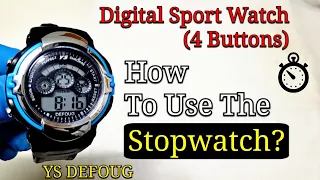 Sport Digital Watch | How To Use ( Start, Pause, Reset) The Stopwatch?