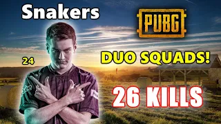 SNAKERS & DjDidierDrogba - 24 SOLO KILLS - DUO SQUADS! - PUBG