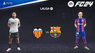 FIFA 24 - Valencia vs Barcelona | La liga 23/24 | PS5™ [4K60fps]
